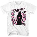 White Carrie t-shirt featuring Carrie Prom 76 design