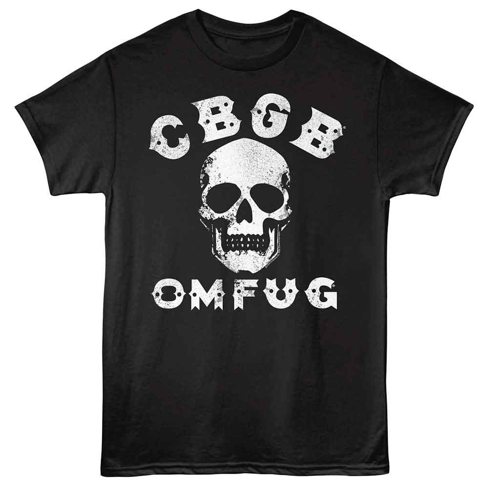 Black CBGB t-shirt featuring CBGB Skull punk design