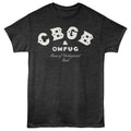 Black heather CBGB t-shirt featuring CBGB classic awning logo design