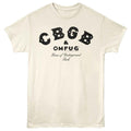 Natural CBGB t-shirt featuring CBGB classic black logo design