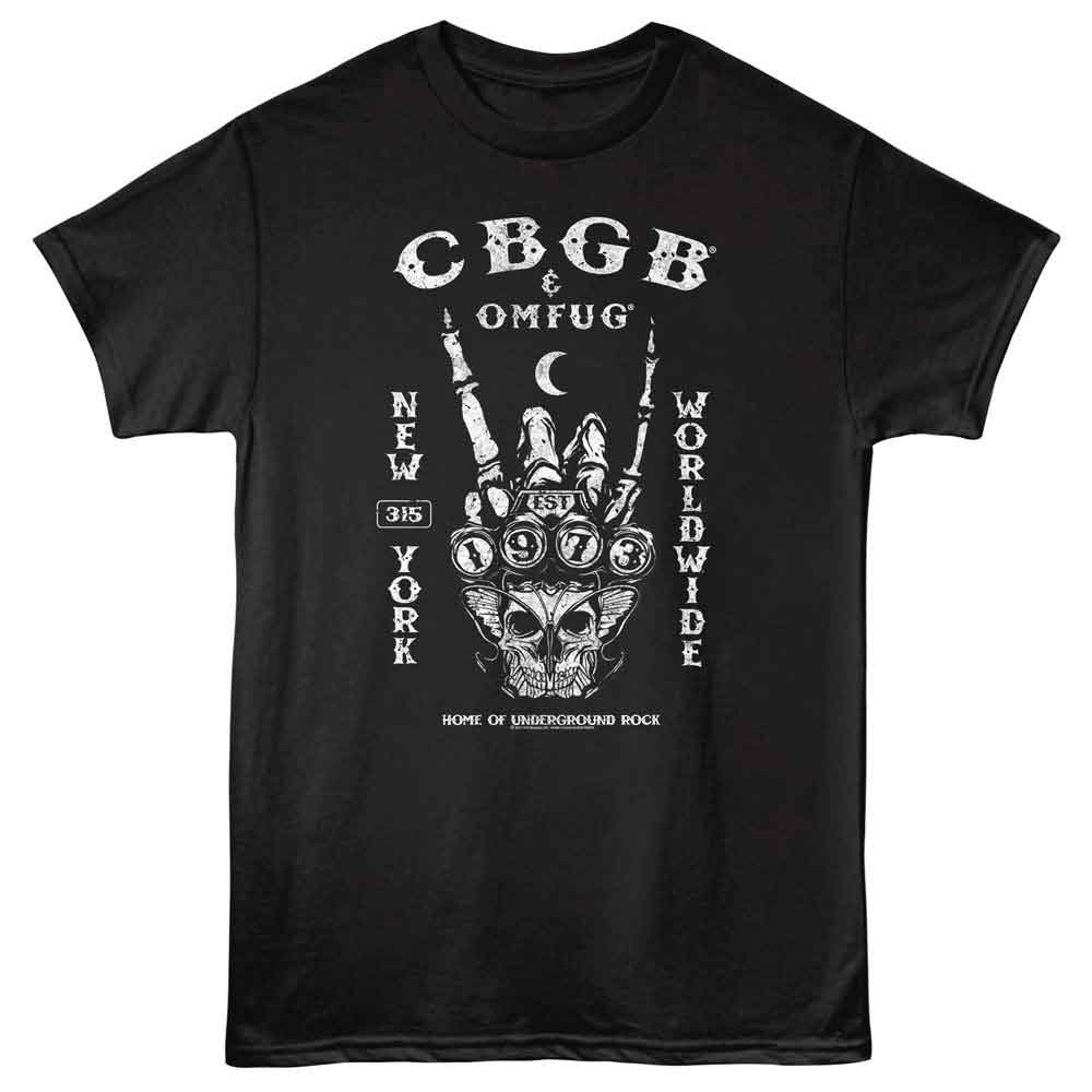 Black CBGB t-shirt featuring CBGB NY Worldwide design