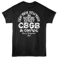 Black CBGB t-shirt featuring CBGB Logo And 315 Bowery Address design