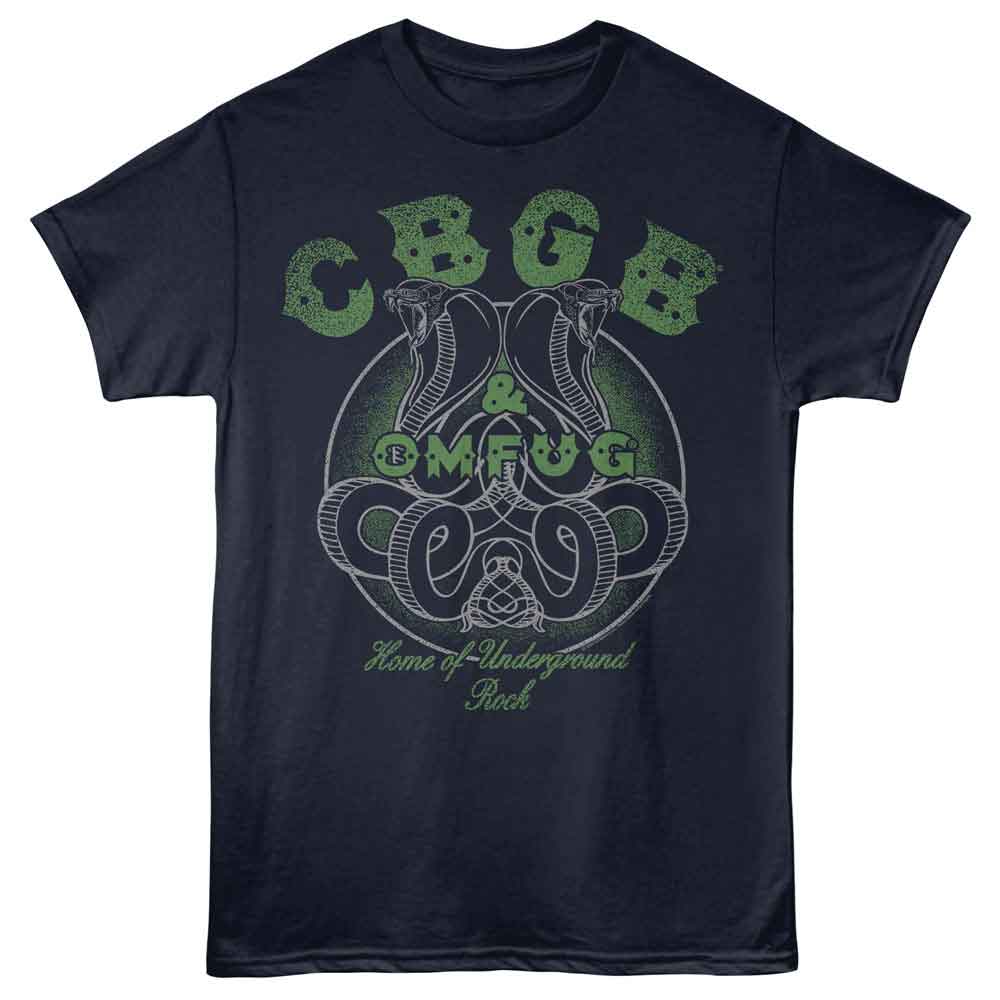 Navy CBGB t-shirt featuring CBGB Cobras design