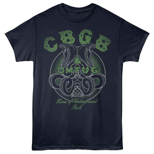 Navy CBGB t-shirt featuring CBGB Cobras design