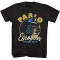 Black Cocaine Bear t-shirt featuring Cocaine Bear Pablo Escobear design