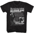 Black Cocaine Bear t-shirt featuring Cocaine Bear Real Story design