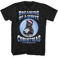 Black Cocaine Bear t-shirt featuring Cocaine Bear Dreaming Of A White Christmas design