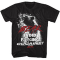 Black Cocaine Bear t-shirt featuring Cocaine Bear F'ing Did Cocaine design