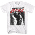 White Cocaine Bear t-shirt featuring Cocaine Bear poster light design