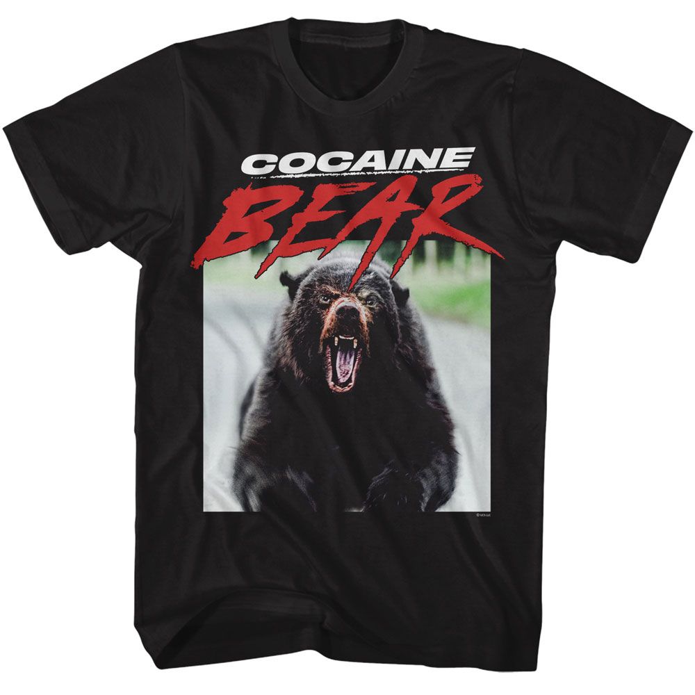 Black Cocaine Bear t-shirt featuring Cocaine Bear Photo design