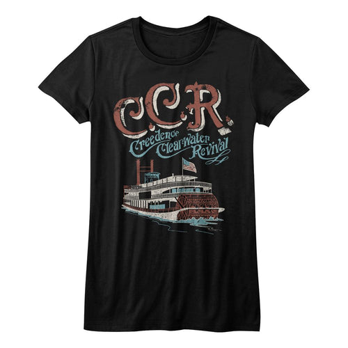 Creedence Clearwater Revival Ladies T-Shirt - Riverboat