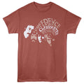 Terracotta Creedence Clearwater Revival t-shirt featuring Creedence Clearwater Revival Faces portrait design