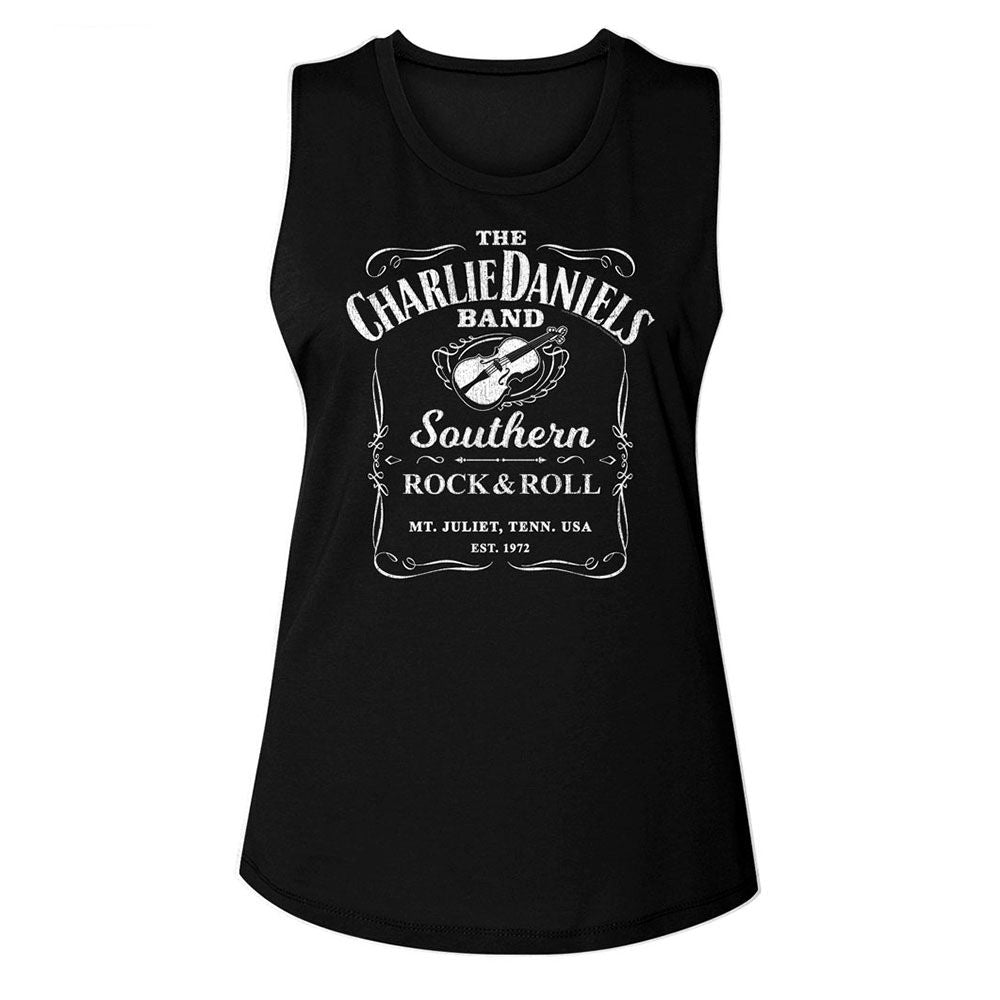Charlie Daniels Band Ladies Muscle Tank - Label
