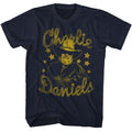 Navy Charlie Daniels Band t-shirt featuring Charlie Daniels Band And Stars design