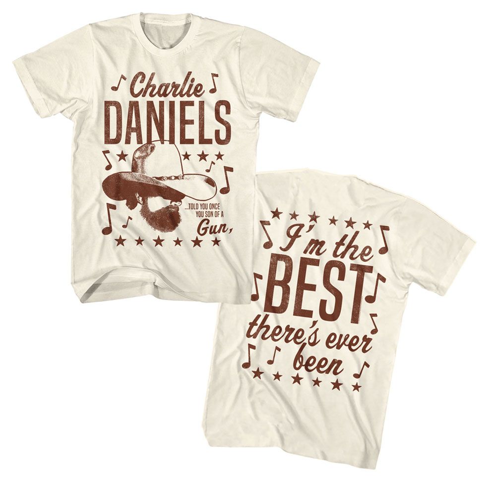 Natural Charlie Daniels Band t-shirt featuring Charlie Daniels Band Told You Once design
