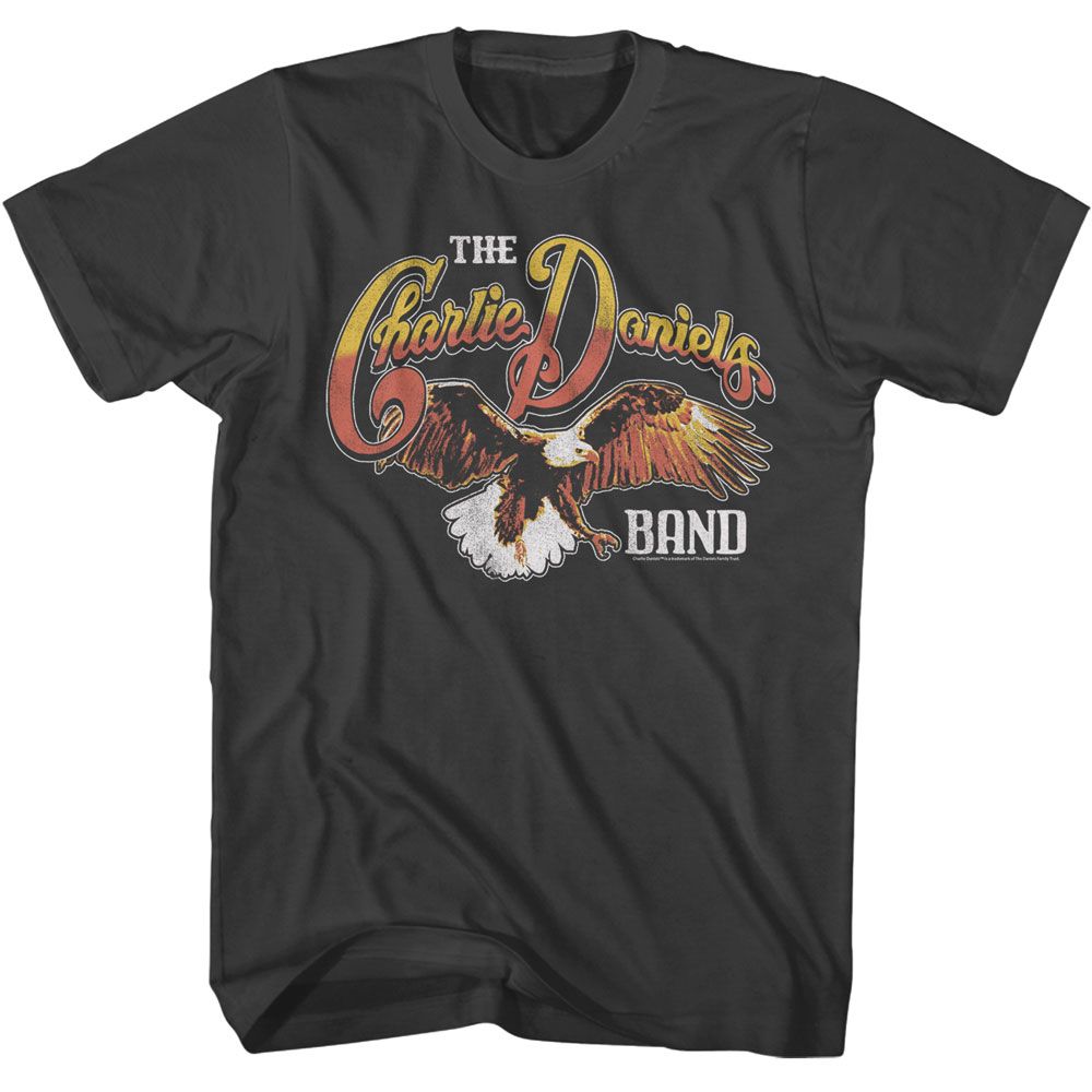 Smoke gray Charlie Daniels Band t-shirt featuring Charlie Daniels Band Tricolor Eagle design