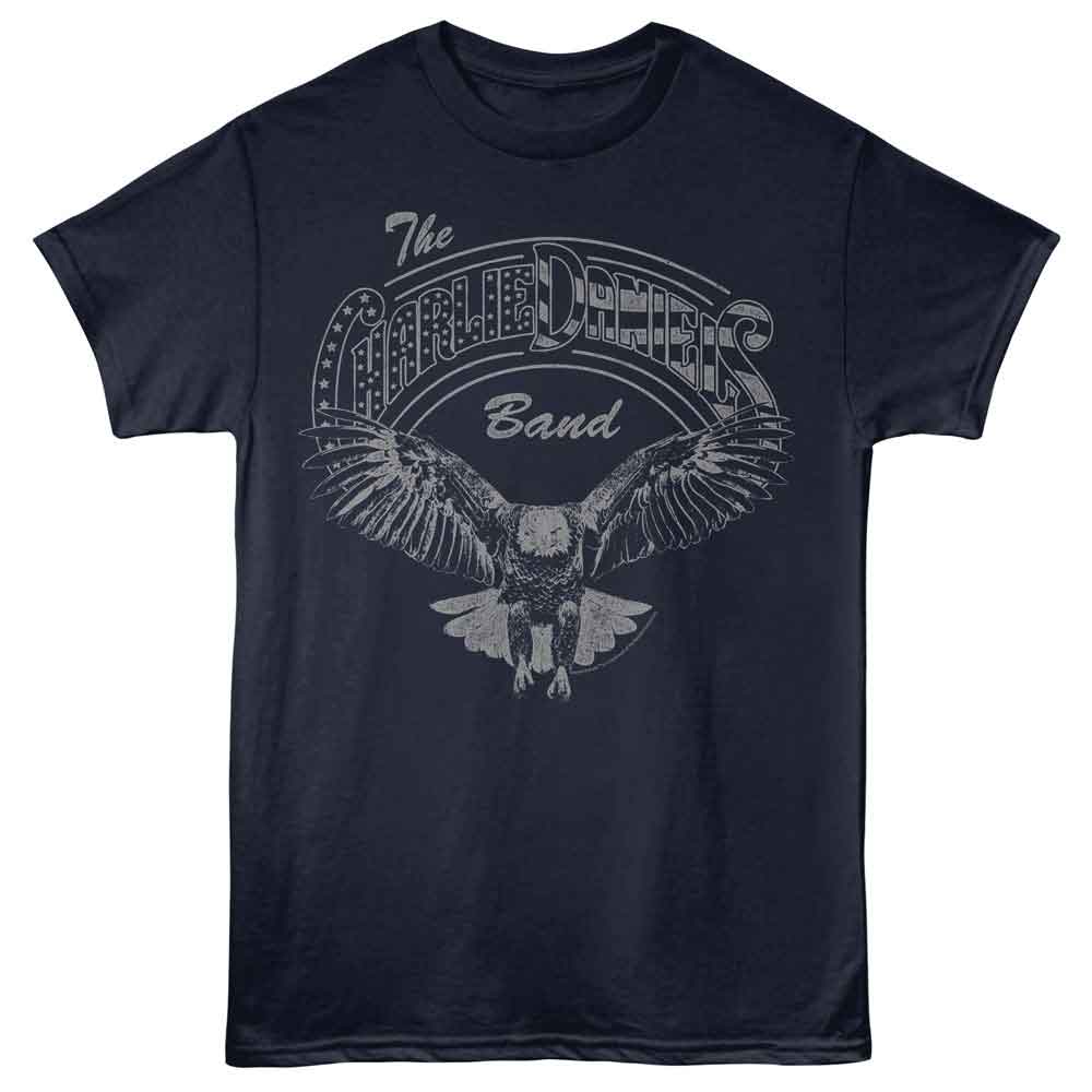 Navy Charlie Daniels Band t-shirt featuring Charlie Daniels Band Stars Stripes And Eagle design