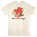 Natural Curious George t-shirt featuring a Valentines Mail design