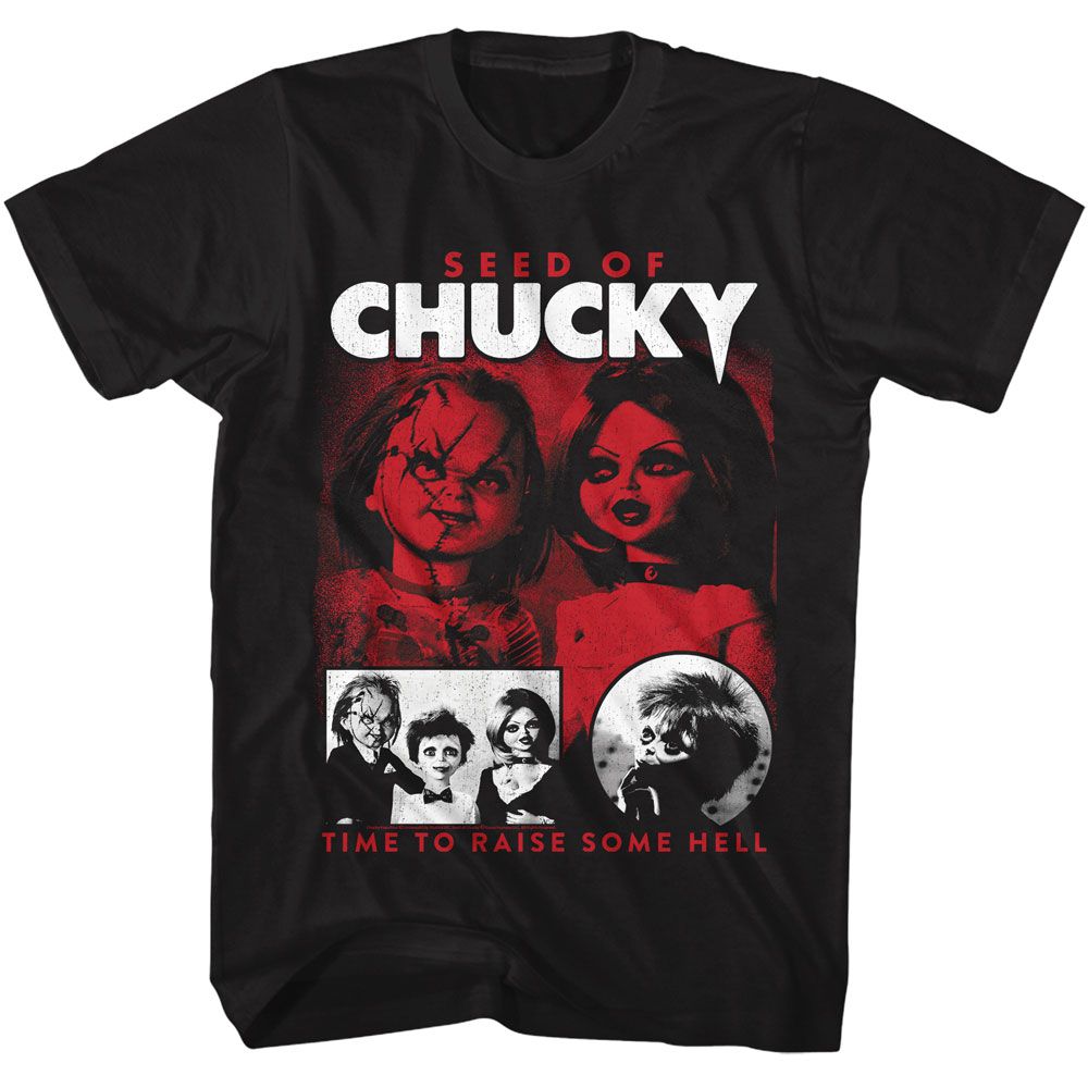 Black Chucky t-shirt featuring Chucky Seed Of Chucky 2004 design