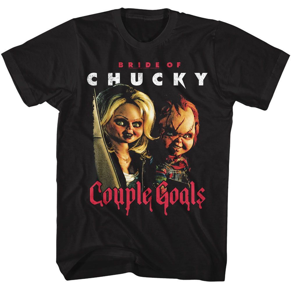 Black Chucky t-shirt featuring Chucky Couple Goals design