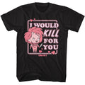Black Chucky t-shirt featuring Chucky Kill For You design