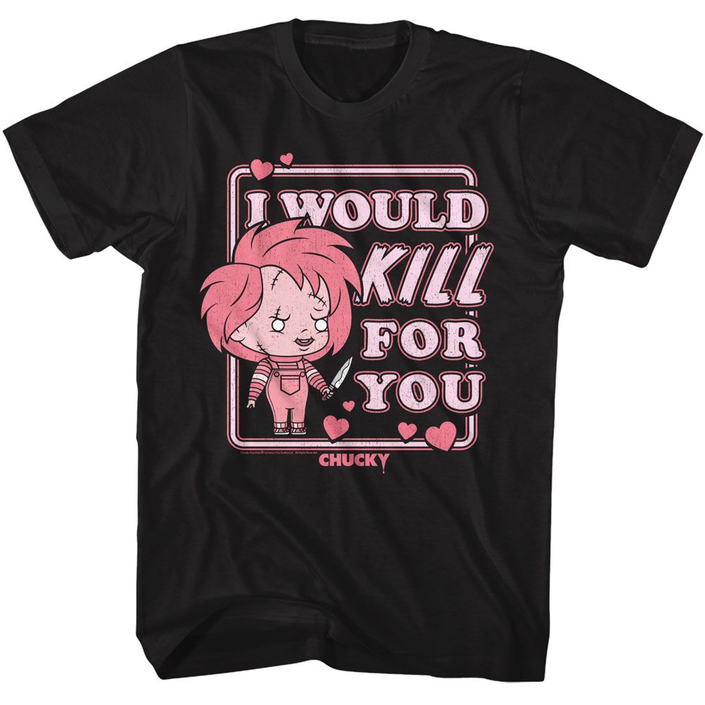 Black Chucky t-shirt featuring Chucky Kill For You design