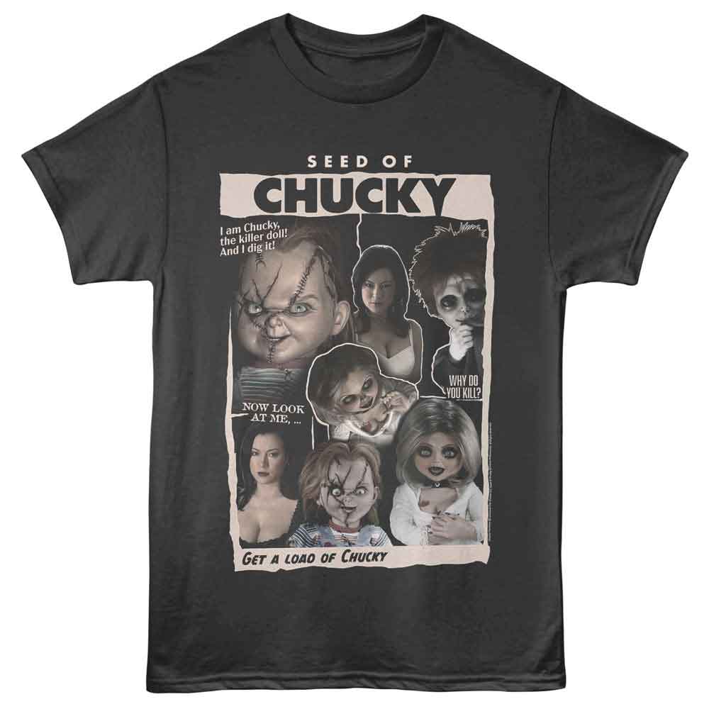 Smoke gray Chucky t-shirt featuring Chucky And I Dig It design