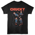Black Chucky t-shirt featuring Chucky Friends design