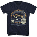 Navy Cheers t-shirt featuring Cheers exterior bar sign design
