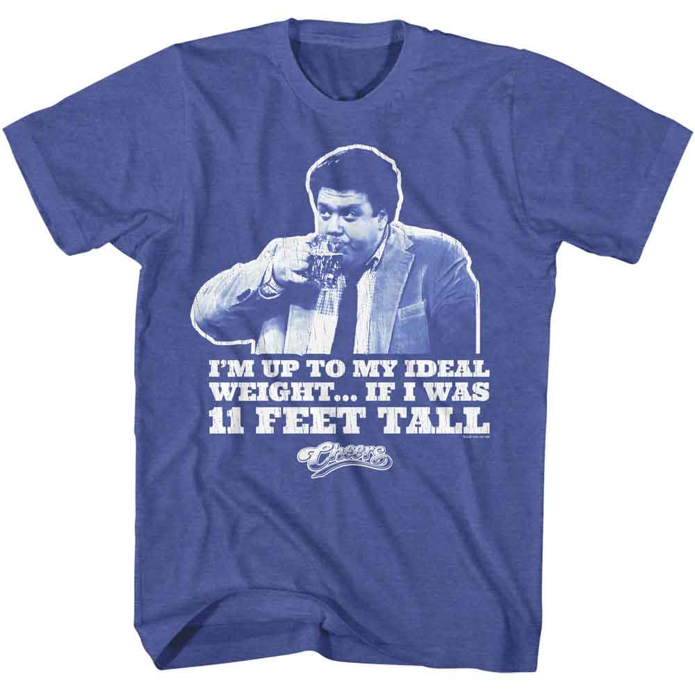 Royal heather Cheers t-shirt featuring Cheers Norm Ideal Weight design