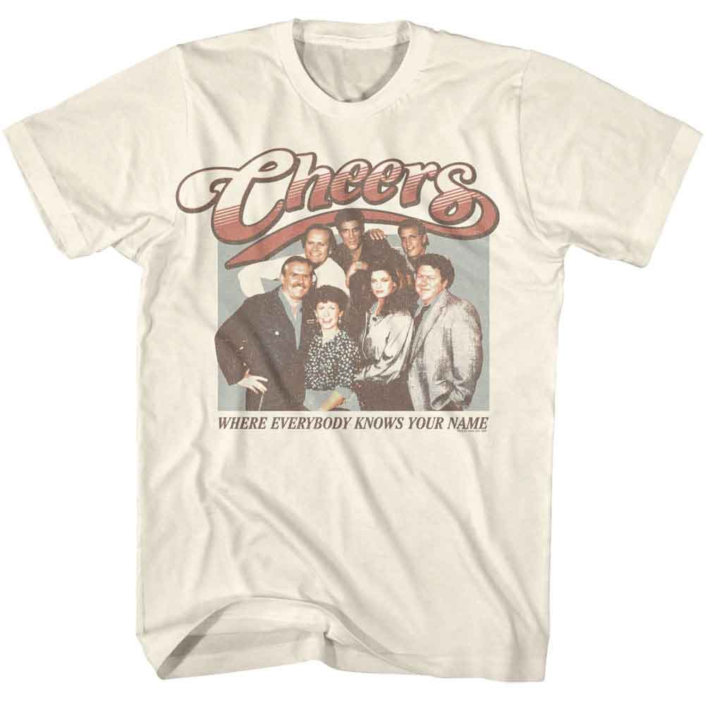 Natural Cheers t-shirt featuring Cheers Group Photo cast design