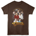 Dark chocolate Cheers t-shirt featuring Cheers Group Shot cast design