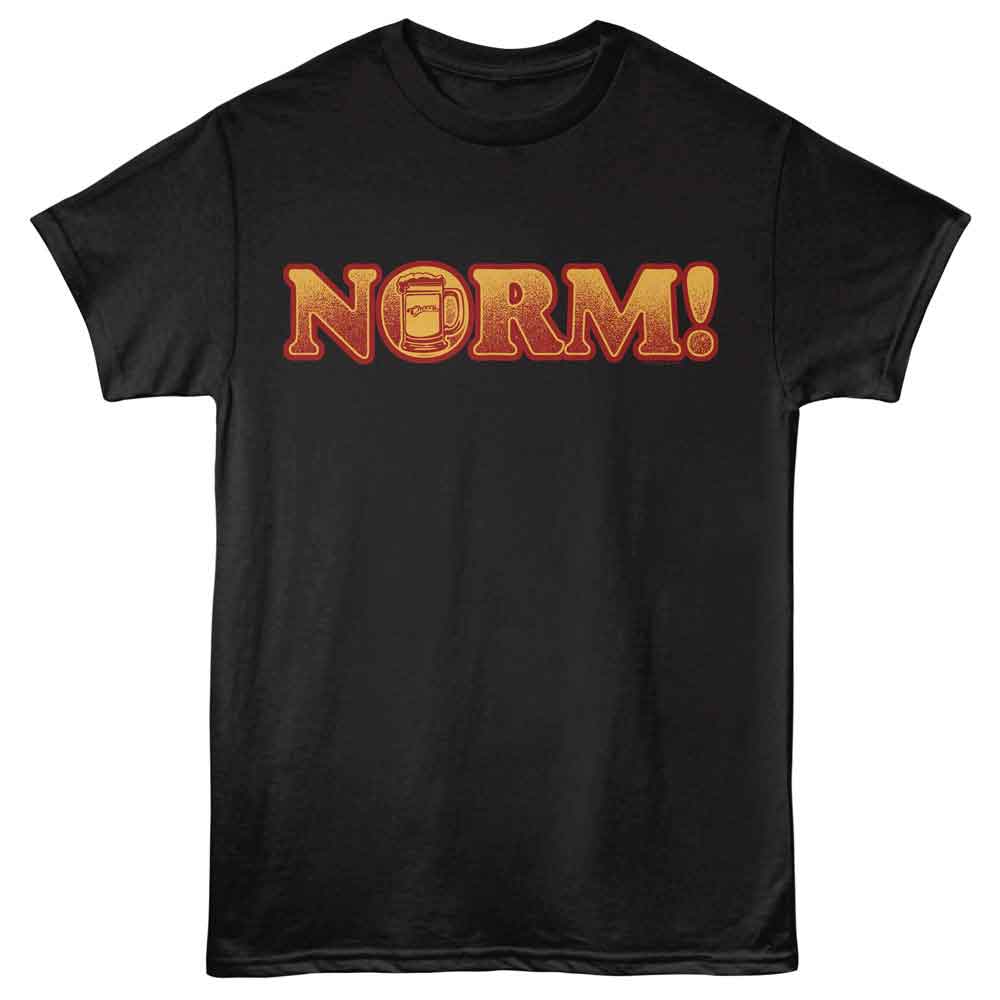 Black Cheers t-shirt featuring Cheers Norm Peterson design