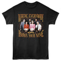Black Cheers t-shirt featuring Cheers Where Everybody Knows Your Name design