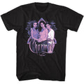 Black Charmed t-shirt featuring Charmed sisters in purple cast portrait