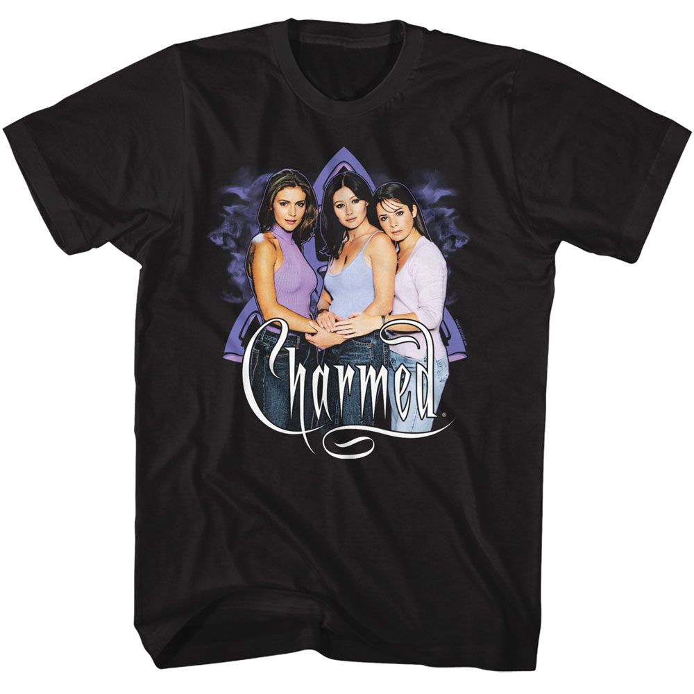 Black Charmed t-shirt featuring Charmed Halliwell sisters together
