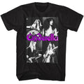 Black Cinderella band t-shirt featuring Cinderella Quarters design