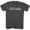 Smoke gray Cinderella band t-shirt featuring Cinderella Flag Logo design
