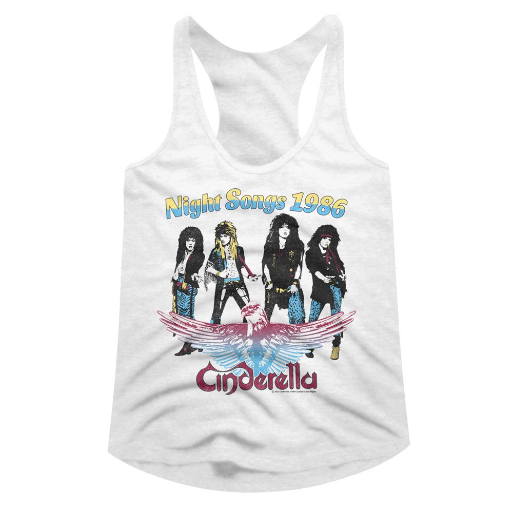 Cinderella Ladies Racerback - Night Songs 1986