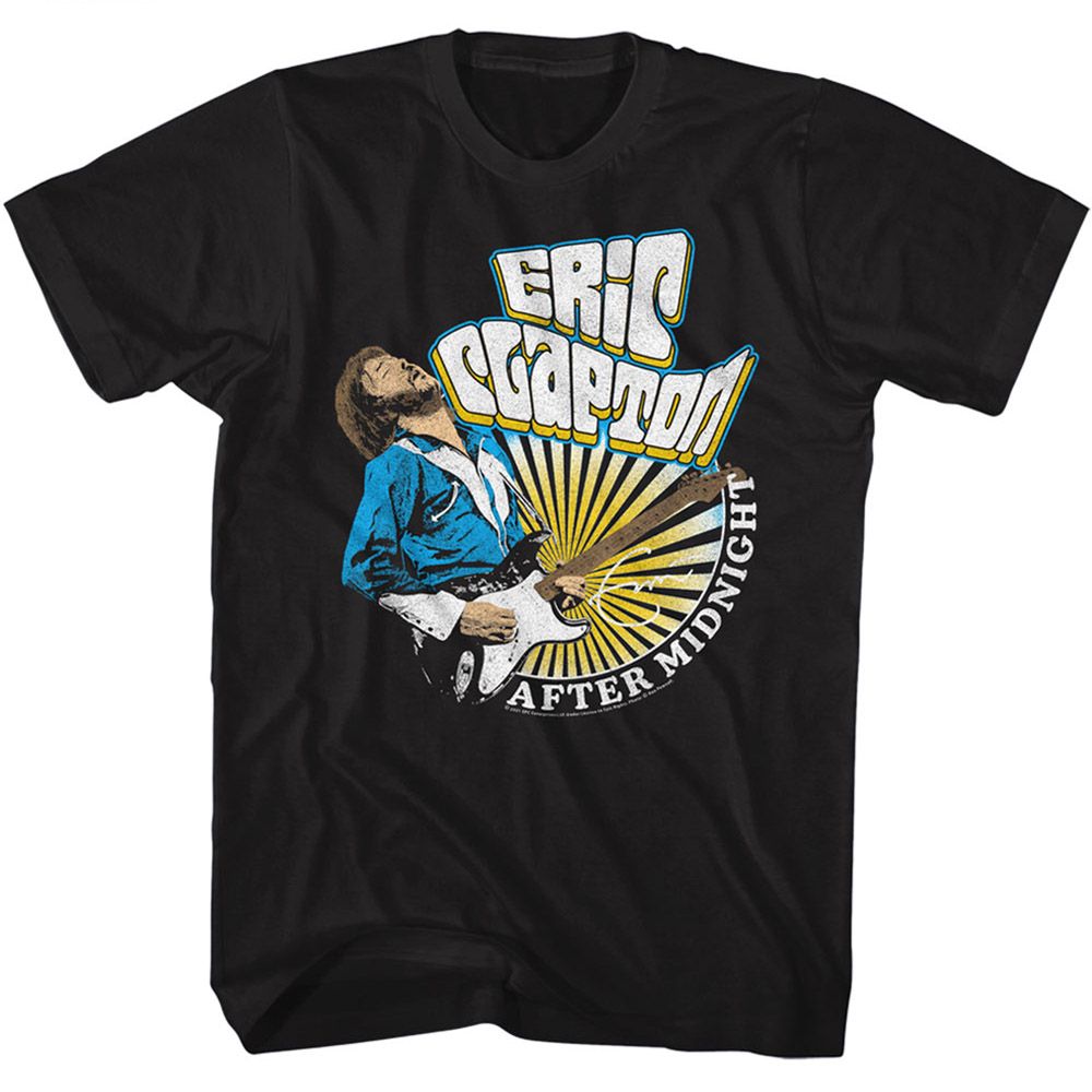Black Eric Clapton t-shirt featuring Eric Clapton After Midnight design