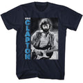 Navy Eric Clapton t-shirt featuring Eric Clapton Black And White photo design