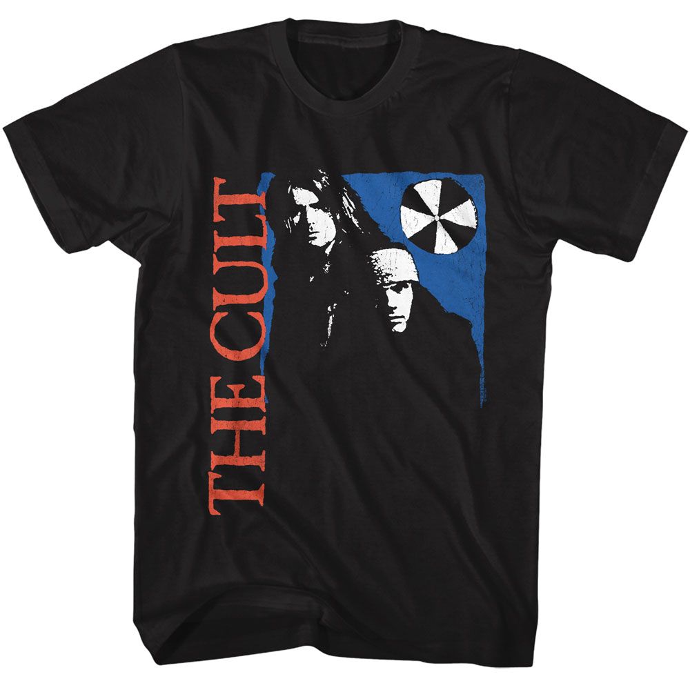 Black The Cult t-shirt featuring The Cult Vintage logo design