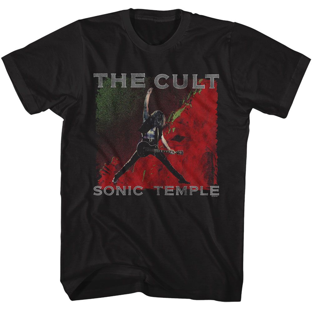 Black The Cult t-shirt featuring The Cult Sonic Temple Album design