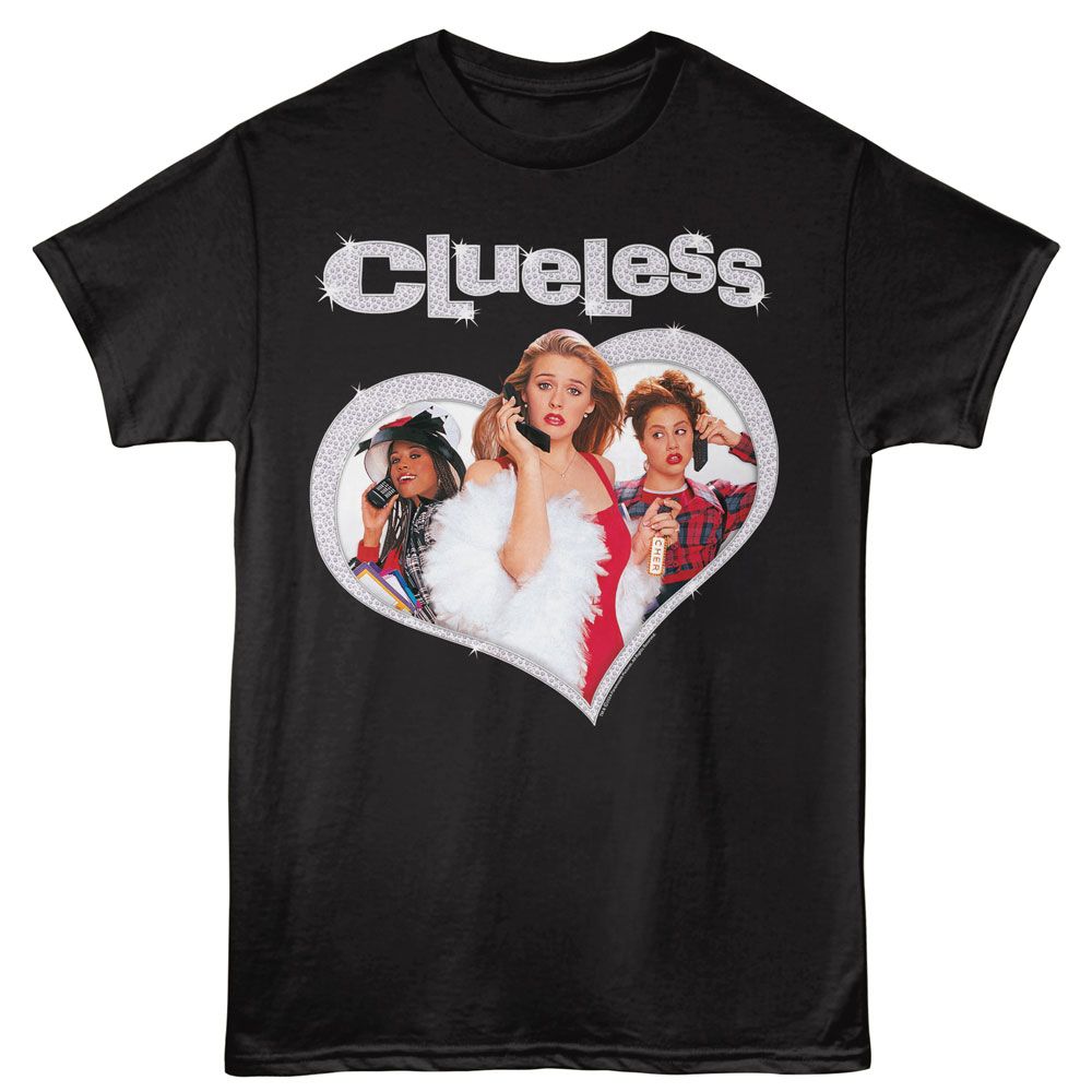 Black Clueless t-shirt featuring Clueless Diamond Heart design