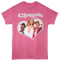Retro pink heather Clueless t-shirt featuring Clueless Diamond Heart design