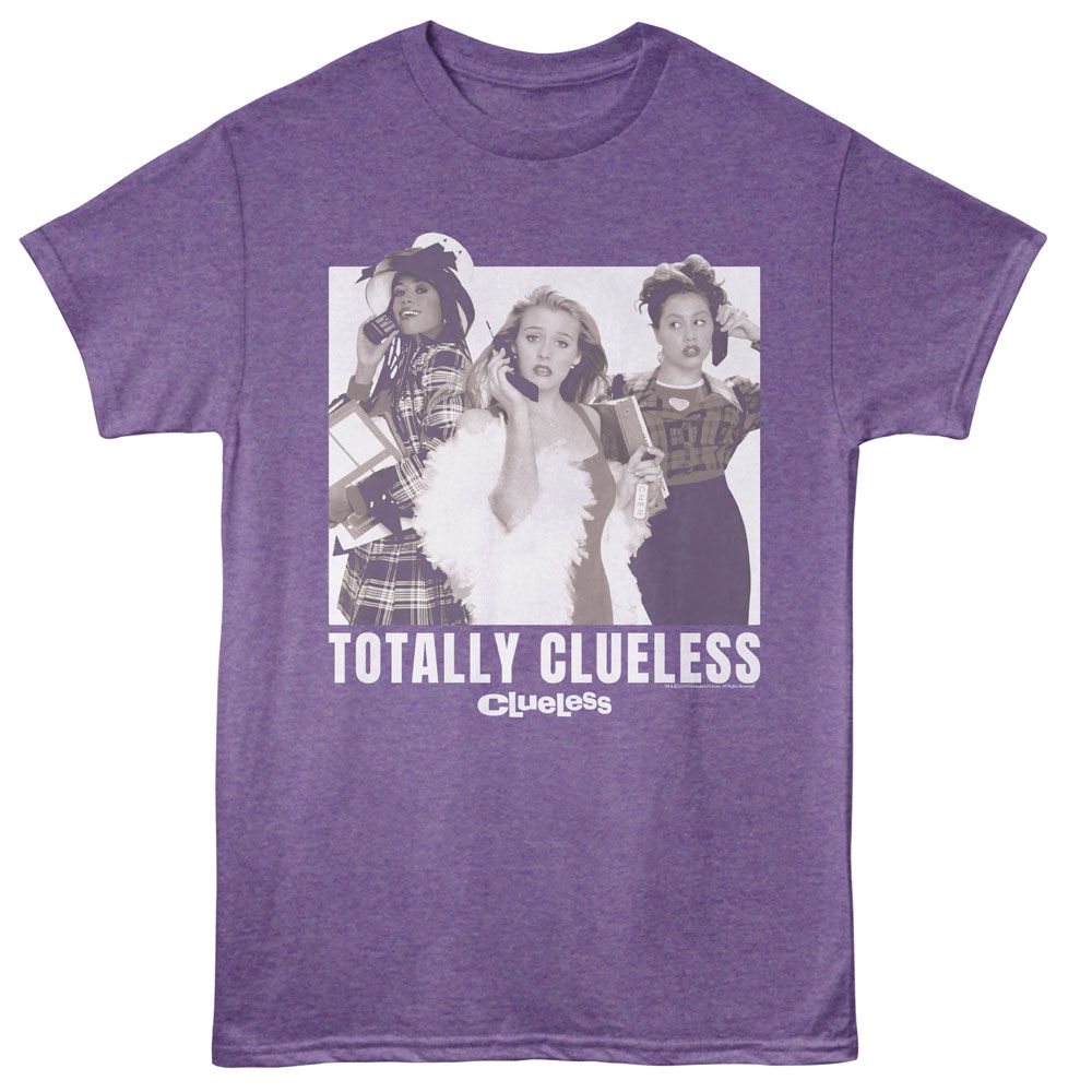 Purple heather Clueless t-shirt featuring Clueless Totally Clueless design