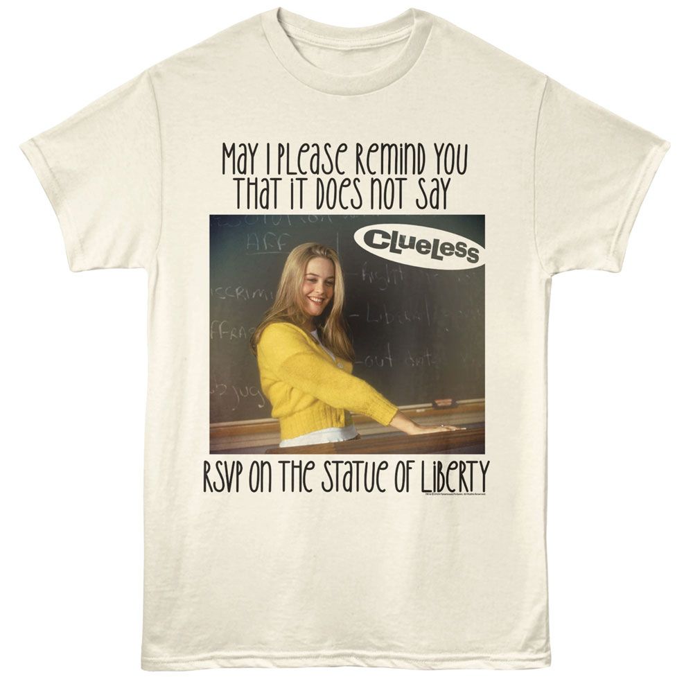 Natural Clueless t-shirt featuring Clueless RSVP design