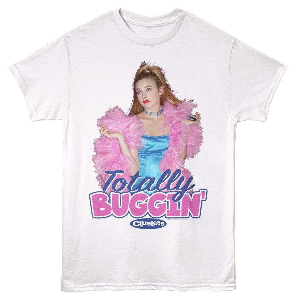 White Clueless t-shirt featuring Clueless Totally Buggin design