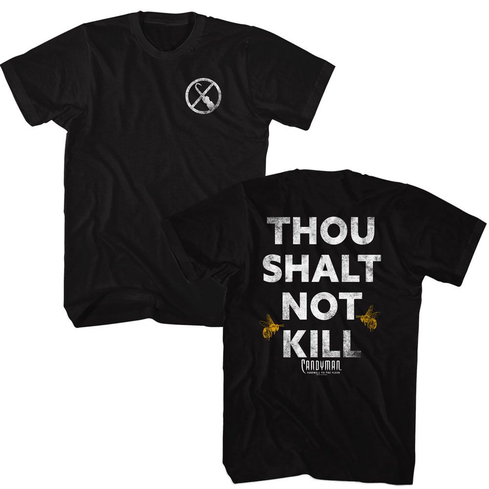 Black Candyman t-shirt featuring Candyman Thou Shalt Not Kill design