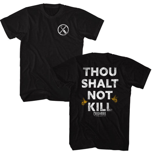 Black Candyman t-shirt featuring Candyman Thou Shalt Not Kill design